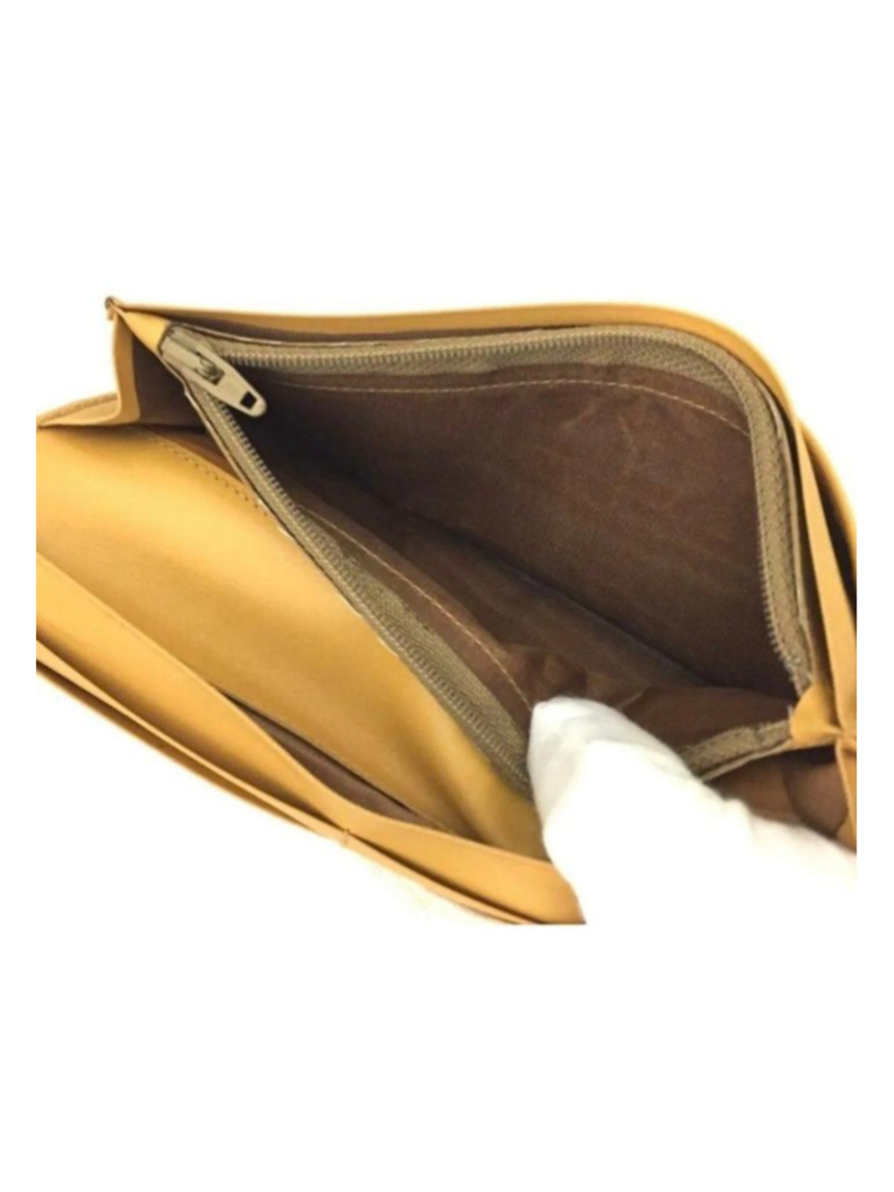 Women's Celine Triomphe Canvas Wallet in Brown and Tan, One Size - Picture 6 of 8